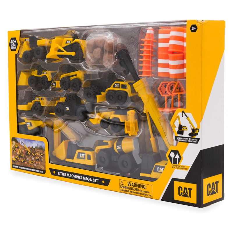 Funrise 83337 8cm Friction Powered Cat Construction Vehicle Set of 41