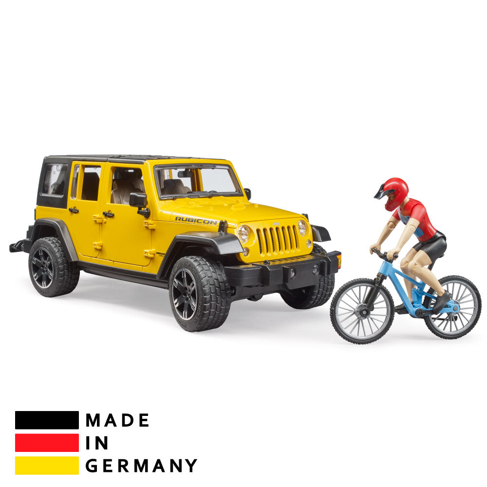 Bruder 2543 Toy Jeep Truck with Bicycle