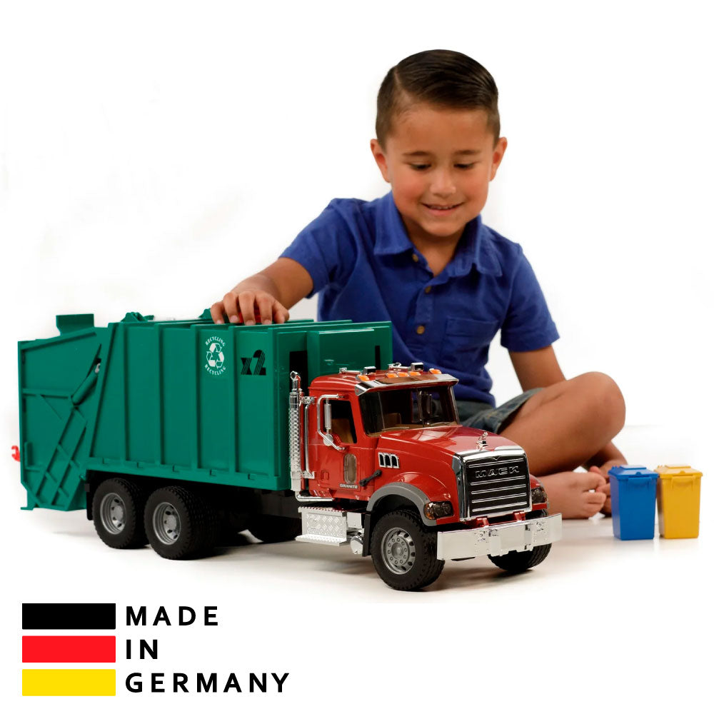 Garbage Truck Toy Carro Basura Juguete Bruder 02812 Mack Granite