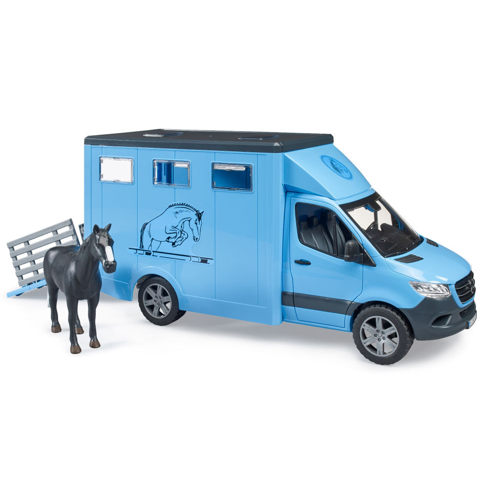 Bruder 2674 Toy Van with Stable and Horse Doll