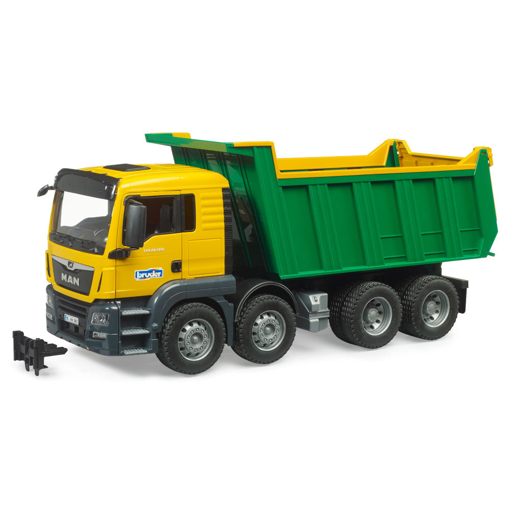 Bruder 3766 MAN Dump Truck Toy with Tipping Hopper