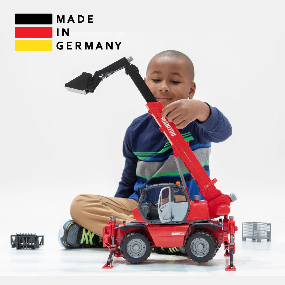 Bruder 2129 Manitou MRT2150 Telehandler Toy with Claws