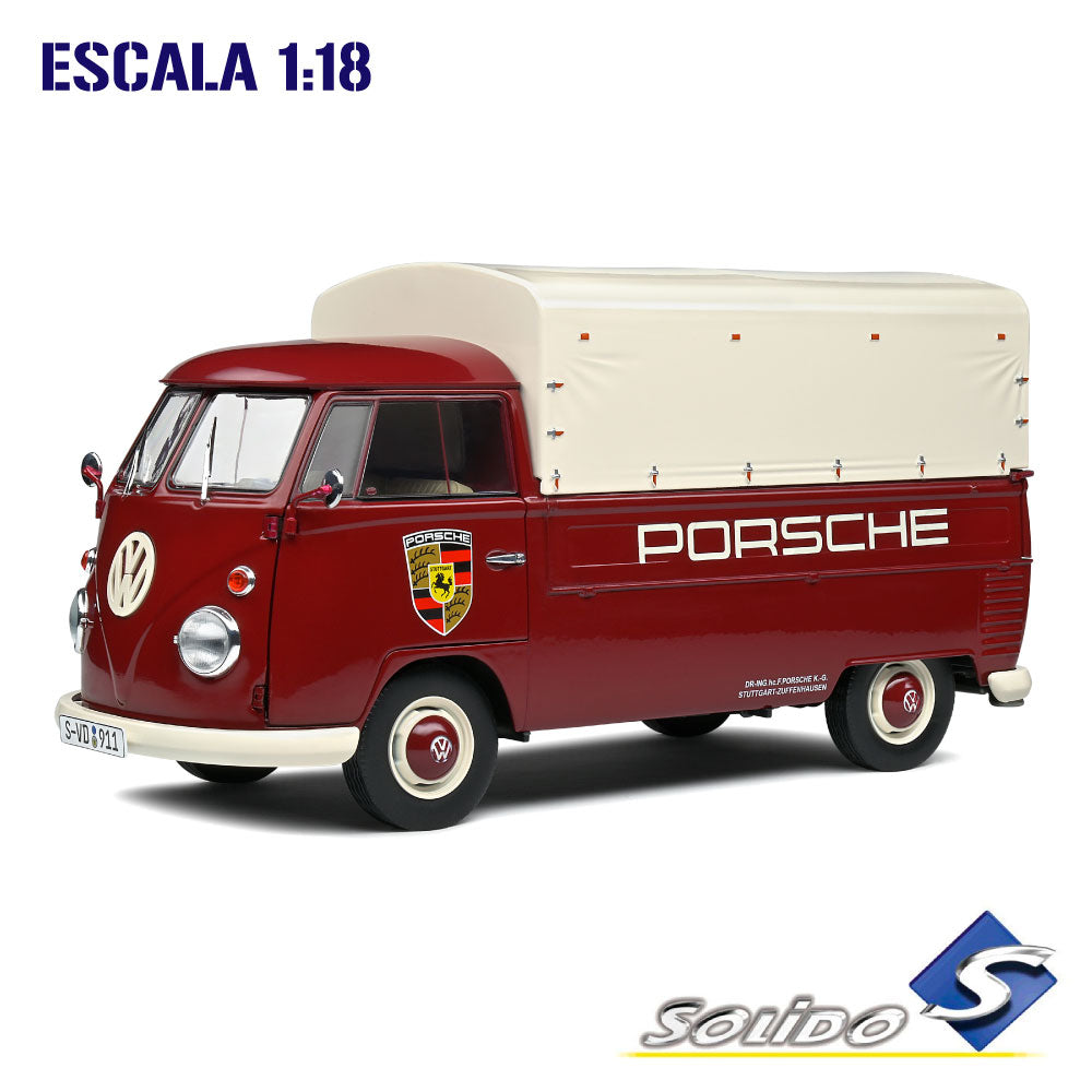 Solido S1806707 Volkswagen T1 Pick-Up Porsche Service 1950 Maßstab 1:18