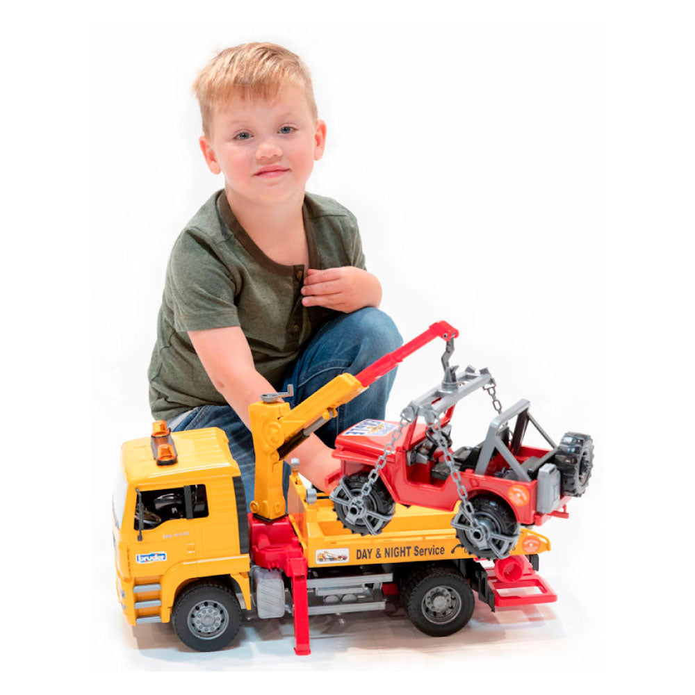 Bruder 2750 Toy Platform Crane with Vehicle