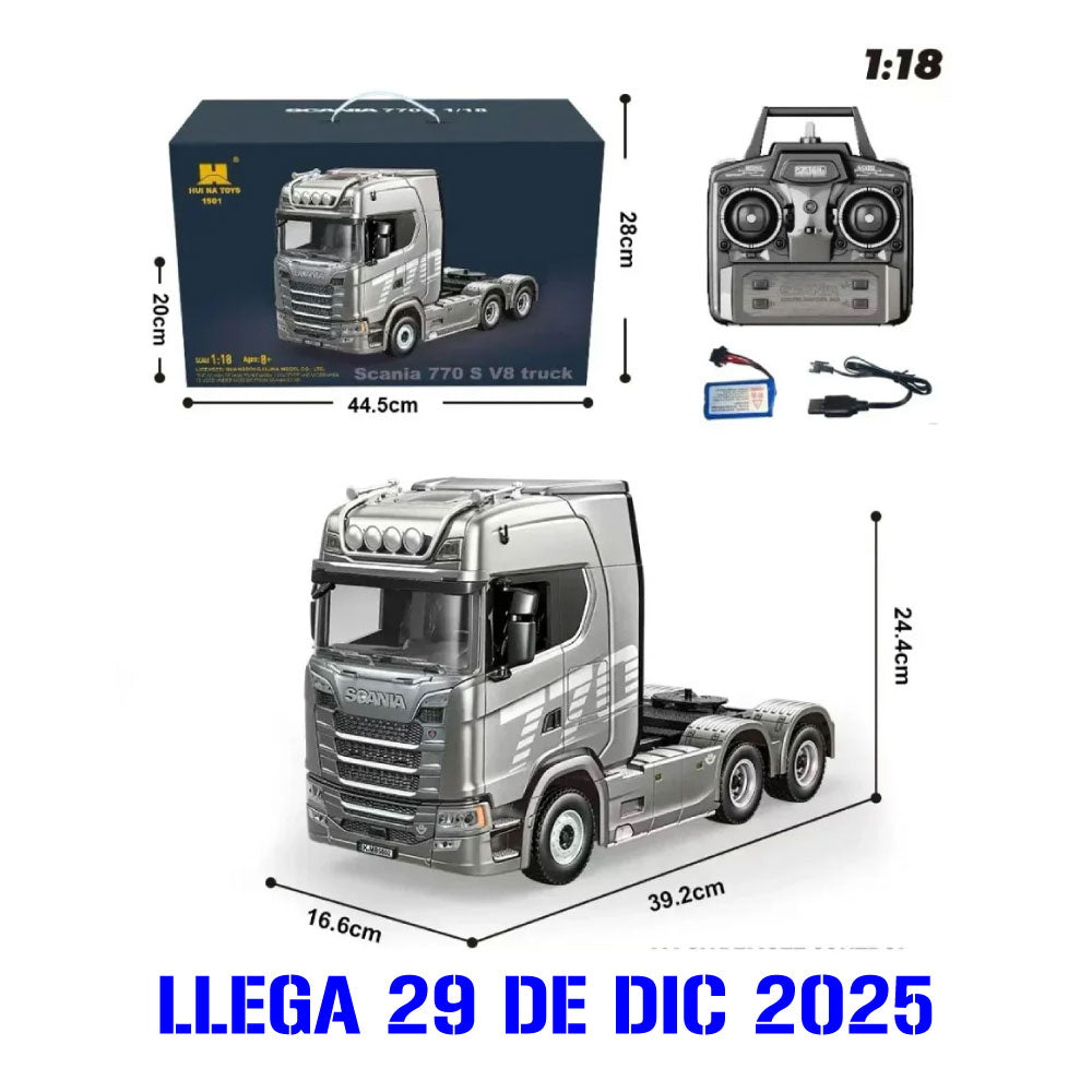 Huina 1501 Camión Scania 770S a Control Remoto Escala 1/18
