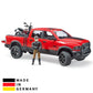 Bruder 2502 Juguete Camioneta Dodge con Moto