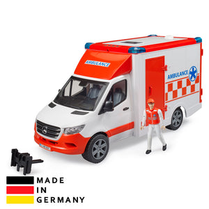 Bruder 2676 Mercedes Ambulance Toy with Lights and Sound
