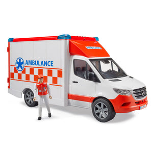 Bruder 2676 Mercedes Ambulance Toy with Lights and Sound