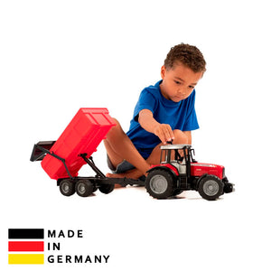 Bruder 2045 Toy Massey Farm Tractor w/ Trailer