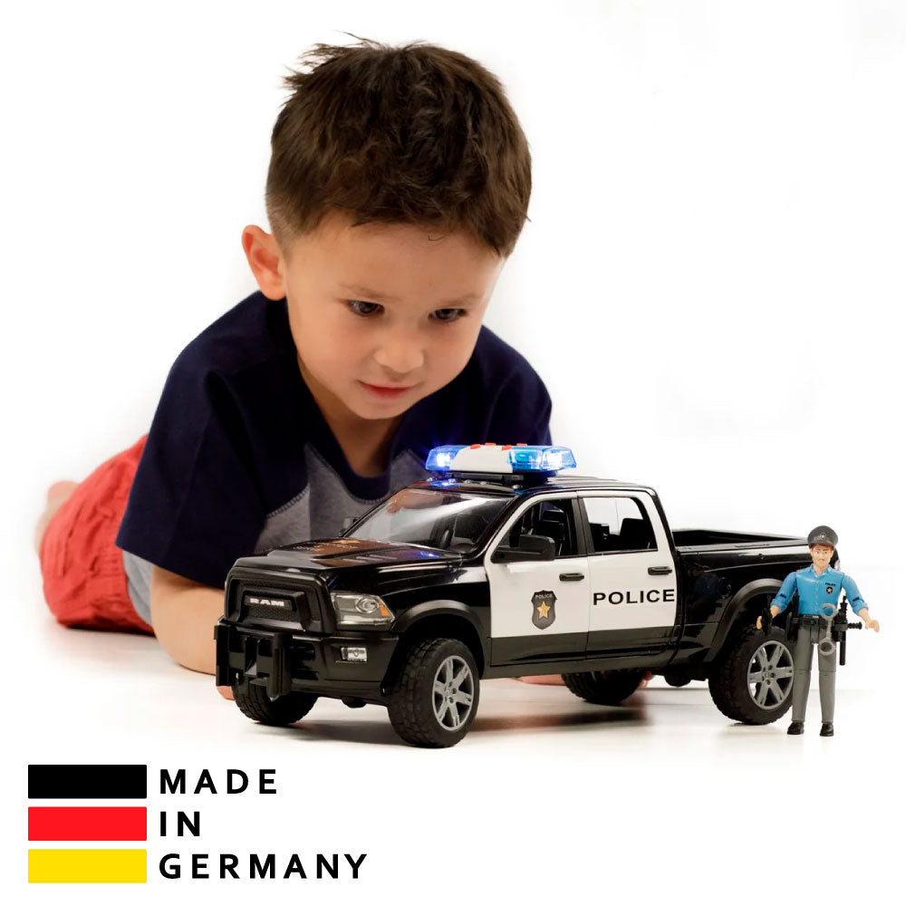 02505 Bruder pickup RAM 2500 de police avec policier 02505 Bruder pickup RAM 2500 de police avec policier