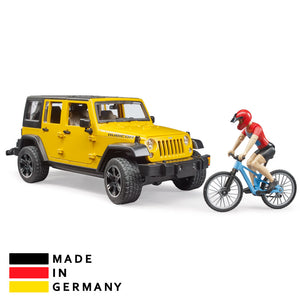 Bruder 2543 Toy Jeep Truck with Bicycle