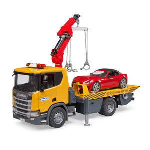 Bruder 3552 Scania Flatbed Crane Truck Toy