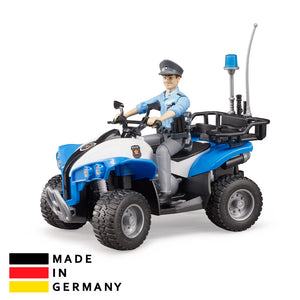 Bruder 63010 Police ATV Toy with Figure