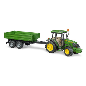 Bruder 2108 Farm Tractor Toy with John Deere 5115M Trailer