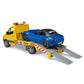 Bruder 2675 Juguete Furgoneta Grúa Plataforma con Auto Racing Azul