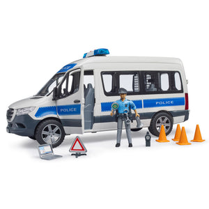 Bruder 2683 Toy Police Van with Figure and Cones