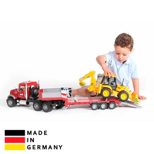 Bruder 2813 Mack Truck Toy with JCB Backhoe