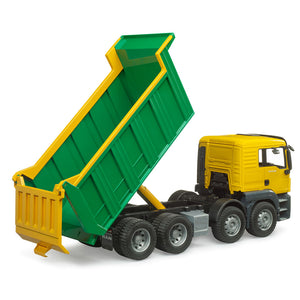 Bruder 3766 MAN Dump Truck Toy with Tipping Hopper