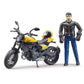 Bruder 63053 Juguete Motocicleta Ducati con Muñeco Motociclista