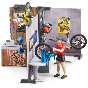 Bruder 63120 Bicycle Repair Shop with Doll