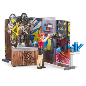 Bruder 63120 Bicycle Repair Shop with Doll
