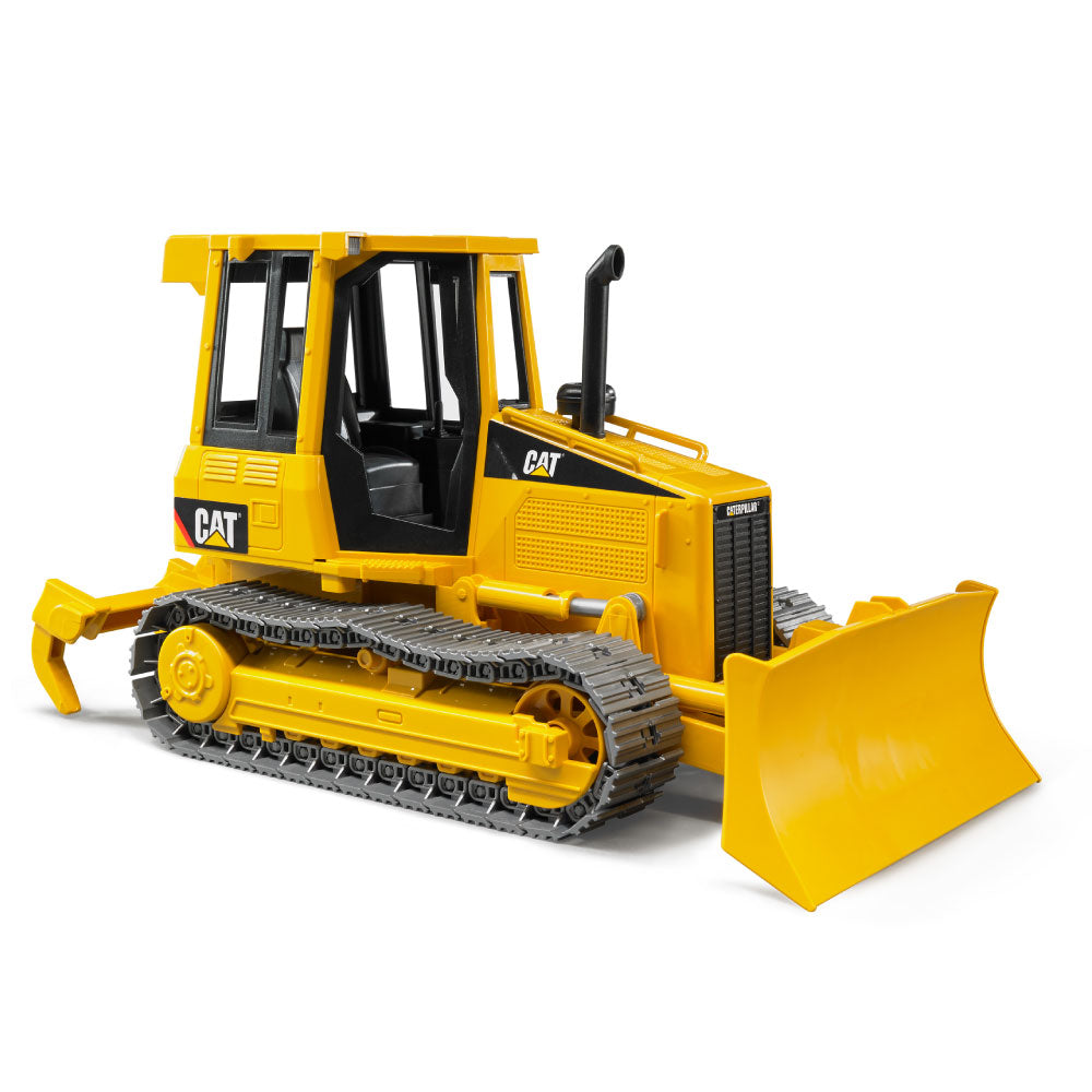 Bruder Bulldozer CAT 1:16 – Vehículo De Construcción Con Cuchilla Ajustable Y Orugas De Goma