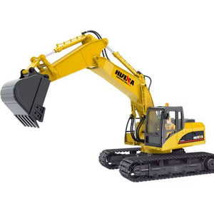 Huina 1535 Juguete Excavadora a Control Remoto c/ Cucharón de Metal