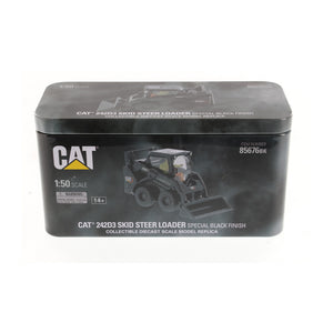Diecast Masters 85676K Black Skid Steer Loader Cat 242D3 1/50 Scale