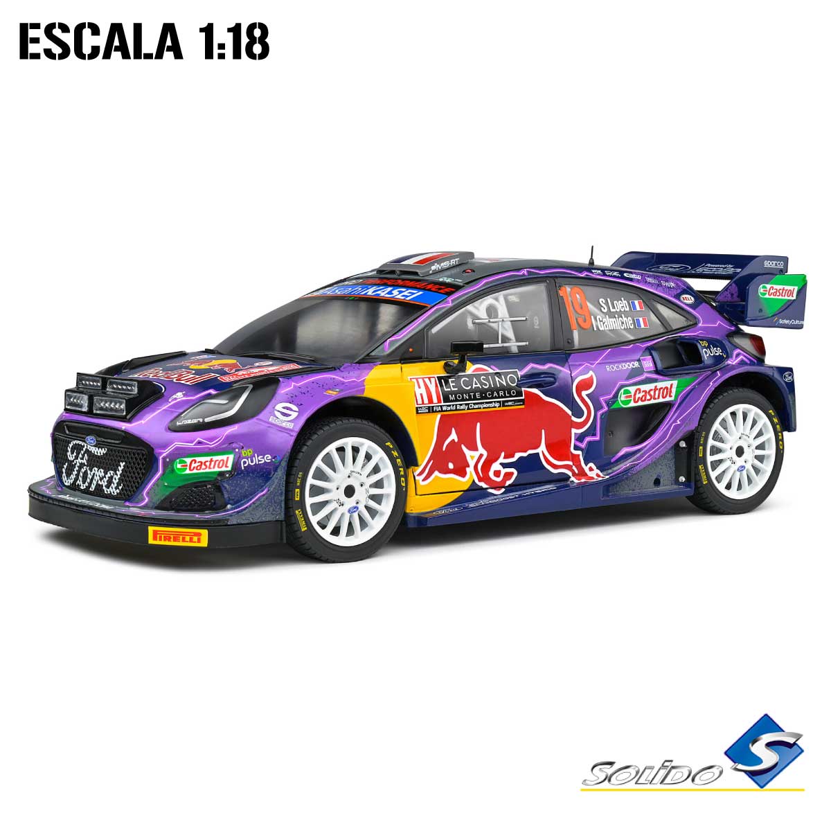 Sólido S1809502 Ford Puma Rally Hybrid 2022 Montecarlo Escala 1:18