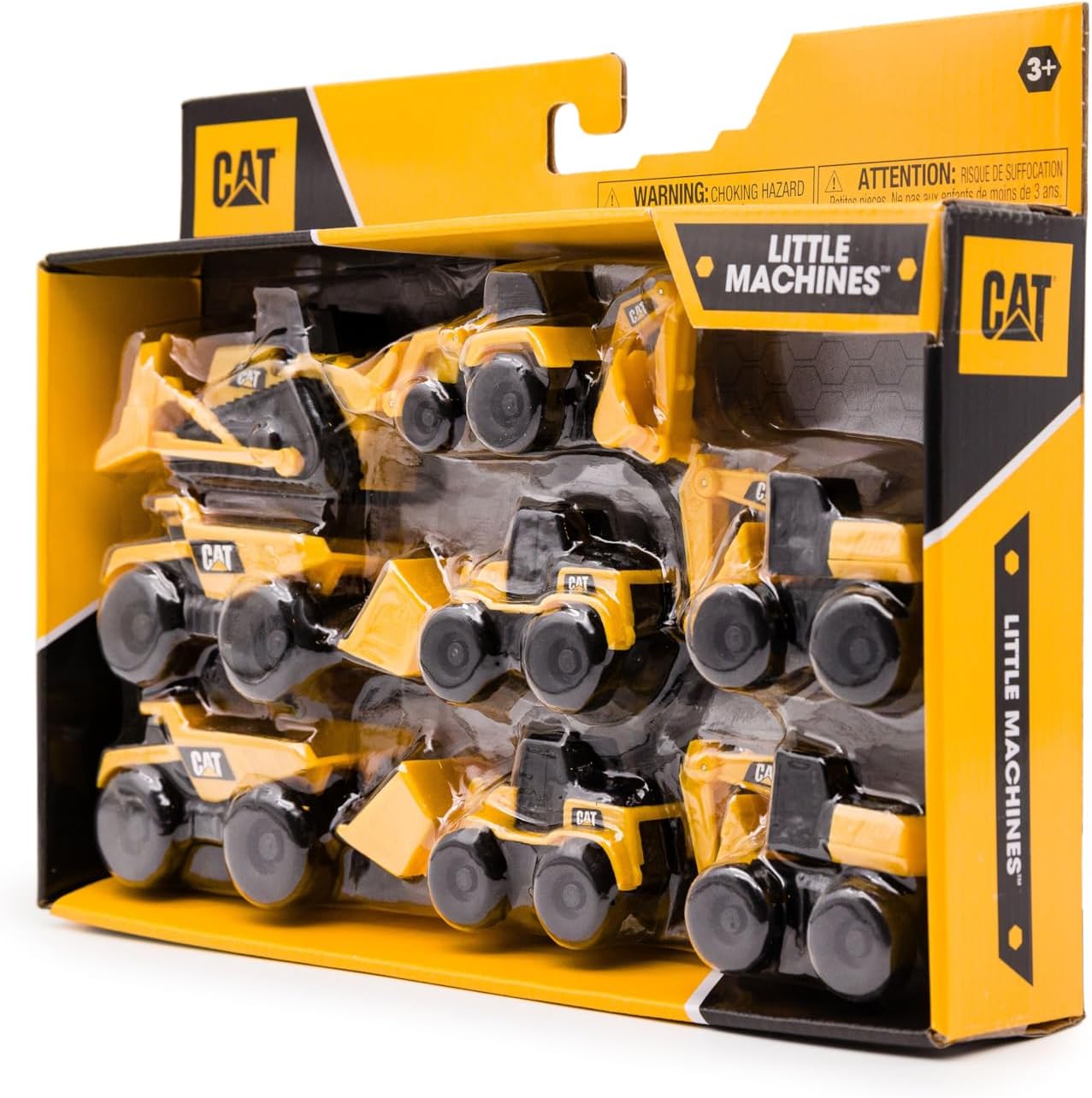 Set de 8 Vehículos Cat de Construcción de 8 cm a fricción Funrise 82338