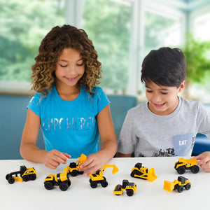 Set de 8 Vehículos Cat de Construcción de 8 cm a fricción Funrise 82338