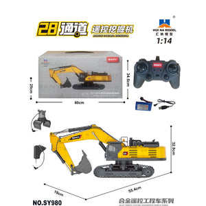 Huina 1592 Ferngesteuerter Bagger mit Metallschaufel, Maßstab 1:14