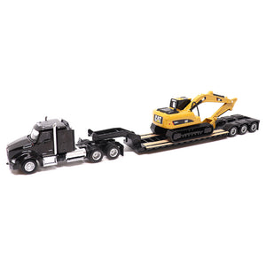 Diecast Masters 84420 Kenworth T880 Lowbed Truck with Cat 320D Excavator