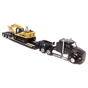 Diecast Masters 84420 Kenworth T880 Lowbed Truck with Cat 320D Excavator