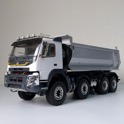 JDM-65 Volquete Volvo FMX 8x8 Metal Control Remoto Escala 1/14