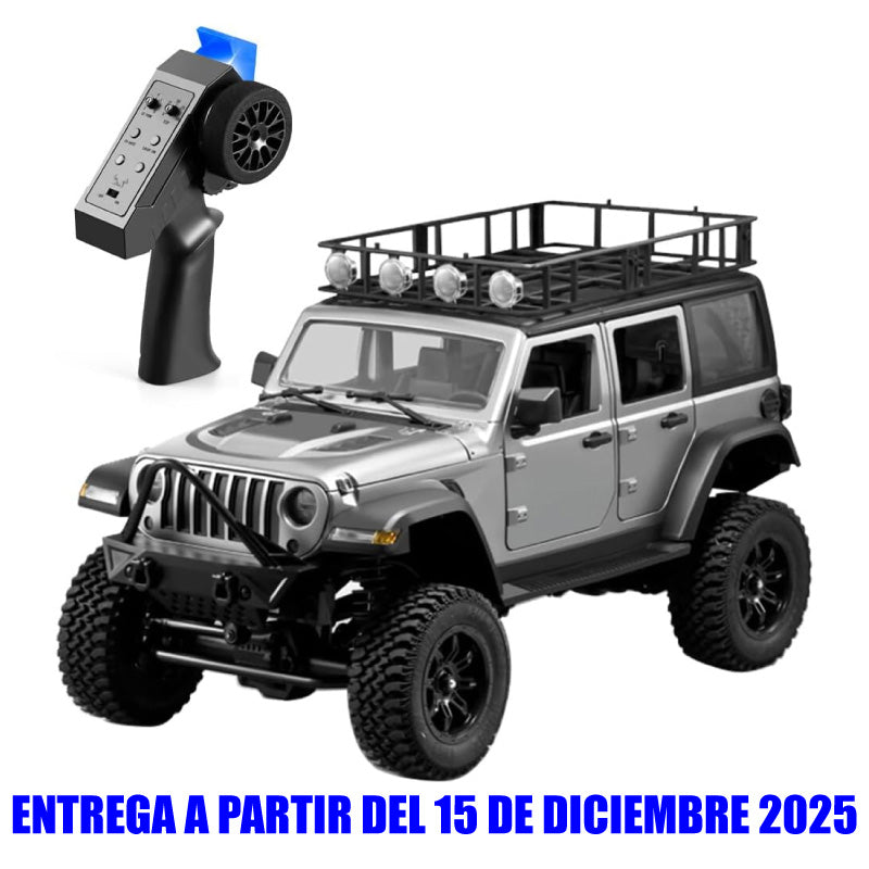 MN-128 Jeep Wrangler 4x4 Off Road Negro Escala 1:12