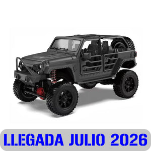 MN-128 Jeep Wrangler 4x4 Off Road Negro Escala 1:12