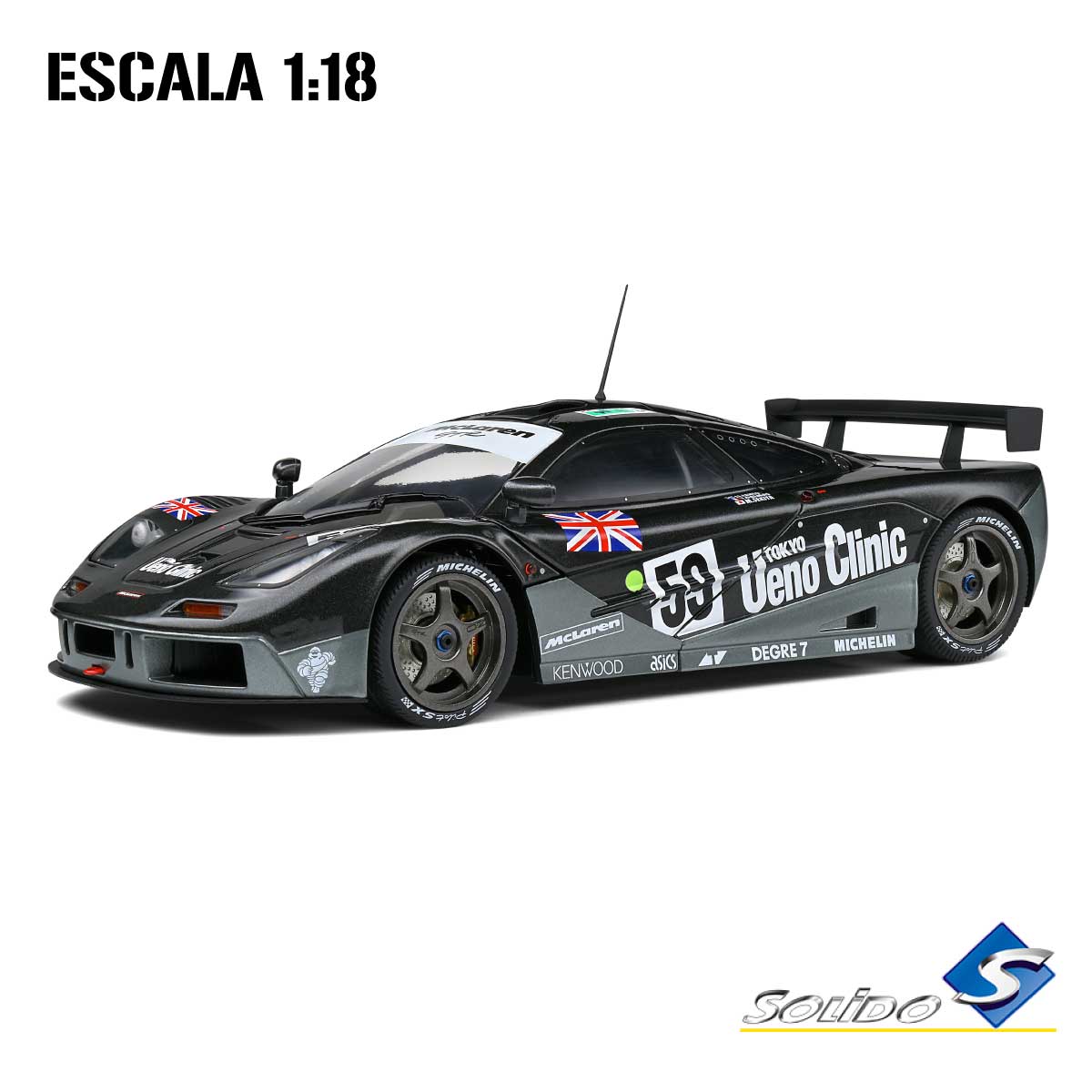 Solido S1804106 McLaren F1 GTR Short Tail 1995 24H Le Mans Escala 1:18