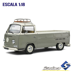 Solido S1809402 Volkswagen T2 Pick Up Gris 1968 Escala 1:18