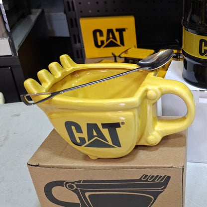 Taza Caterpillar Cucharón Amarillo 12 Oz