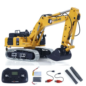 Yigong YG520 Excavadora Semi Metálica Control Remoto Escala 1:50