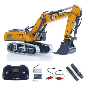Yigong YG970 Excavadora Semi Metálica Control Remoto Escala 1:50