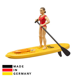 Bruder 62785 Lifeguard Doll with Paddle Board