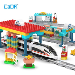 Bloques Kids Tren y Estaciones (109 Piezas) Motorizado Tipo Lego Cada C31021W