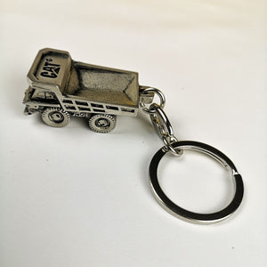 100% metallic Cat Mining Truck Keychain