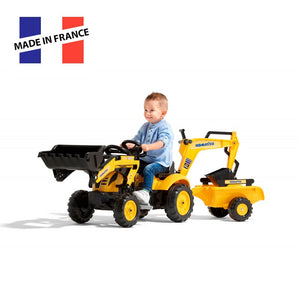 FalkToys 2076N Retro Pedal-Powered Ride-On Excavator for Kids