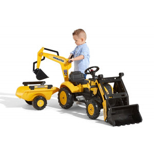 FalkToys 2076N Retro Pedal-Powered Ride-On Excavator for Kids