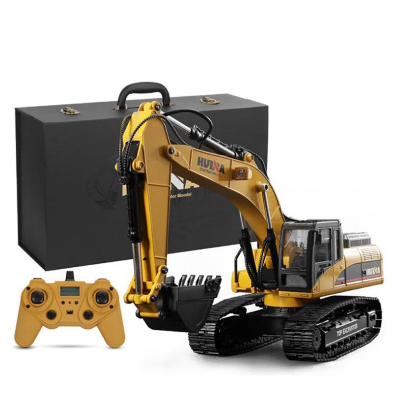 Huina 1580 All-Metal Hydraulic Excavator with Attachments