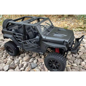 MN-128 Jeep Wrangler 4x4 Off Road Negro Escala 1:12