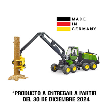 Bruder 2135 Juguete Cosechadora de Troncos John Deere 127G con Tronco